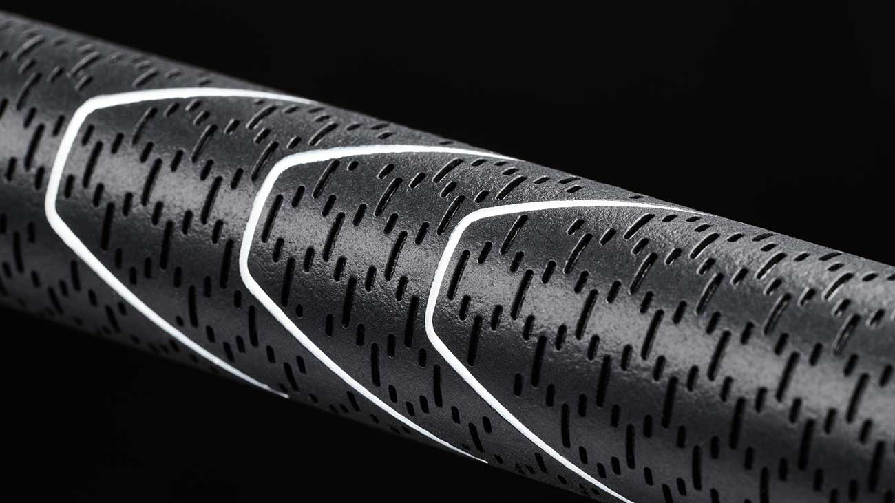 closeup of the texture of a UT Plus swing grip from Lamkin Golf Grips
